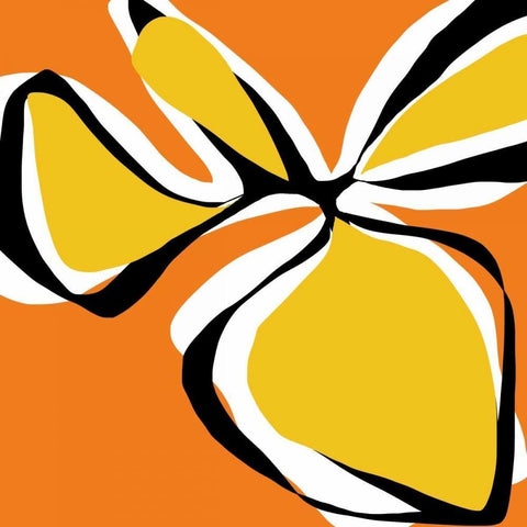 Oh So Pretty - Yellow Black Ornate Wood Framed Art Print with Double Matting by Weiss, Jan