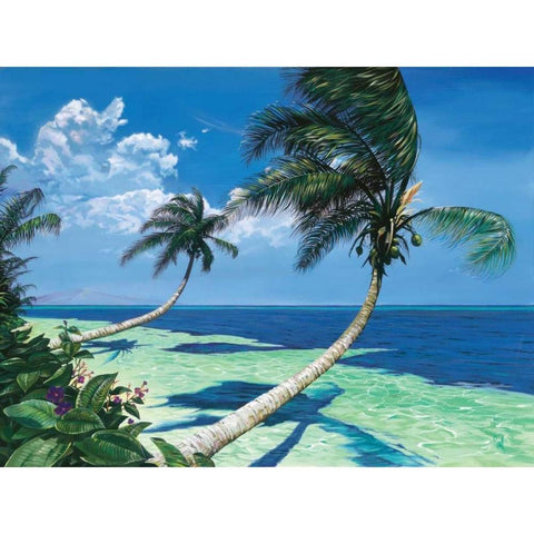 Beckoning Palms Black Modern Wood Framed Art Print by Westmoreland, Scott