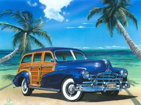 Blue Lagoon White Modern Wood Framed Art Print with Double Matting by Westmoreland, Scott