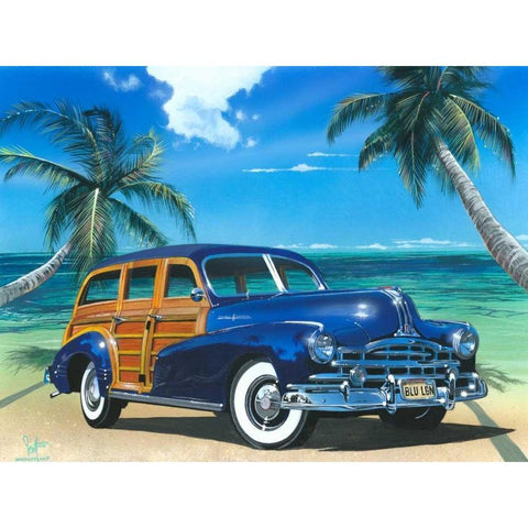 Blue Lagoon Black Modern Wood Framed Art Print with Double Matting by Westmoreland, Scott