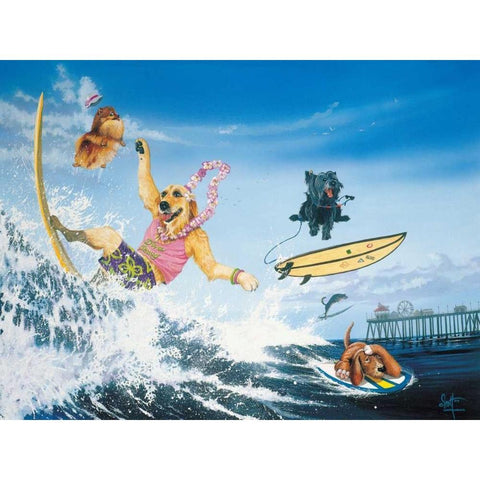 Diva Dawgs Gold Ornate Wood Framed Art Print with Double Matting by Westmoreland, Scott