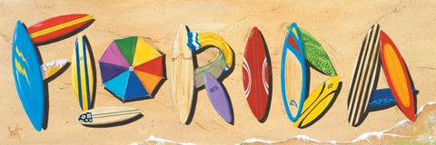 Florida White Modern Wood Framed Art Print with Double Matting by Westmoreland, Scott