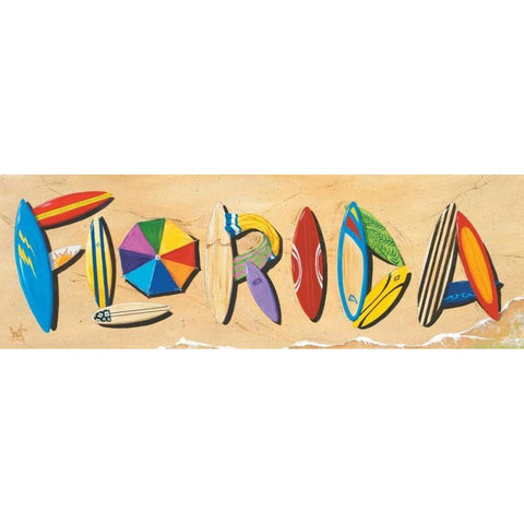 Florida White Modern Wood Framed Art Print by Westmoreland, Scott