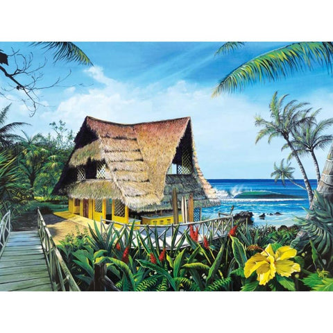 Hawaiian Hideaway White Modern Wood Framed Art Print by Westmoreland, Scott