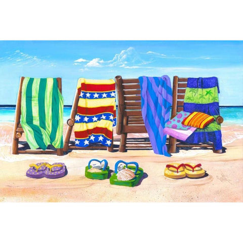 Sandals and Seats Gold Ornate Wood Framed Art Print with Double Matting by Westmoreland, Scott