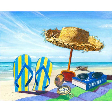 Stranded Black Modern Wood Framed Art Print by Westmoreland, Scott