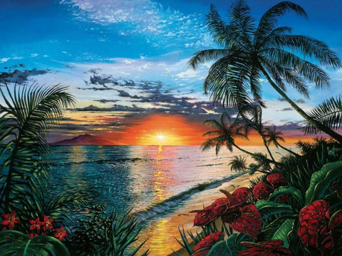 Sunset Serenade Black Ornate Wood Framed Art Print with Double Matting by Westmoreland, Scott