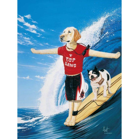 Top Dawg Black Modern Wood Framed Art Print by Westmoreland, Scott