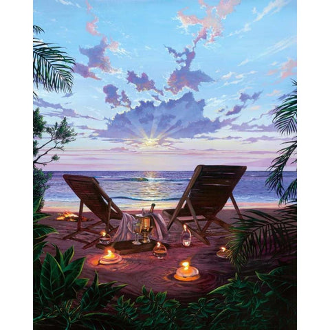 Two If by Sea Black Modern Wood Framed Art Print with Double Matting by Westmoreland, Scott