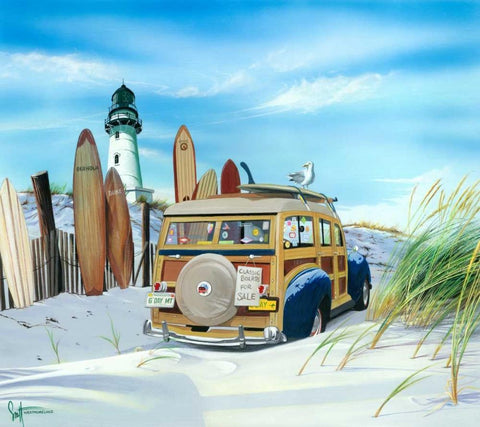 Gâ€™Day Mate White Modern Wood Framed Art Print with Double Matting by Westmoreland, Scott