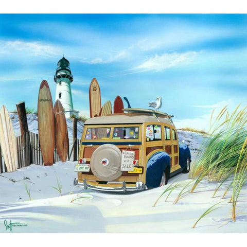 Gâ€™Day Mate Black Modern Wood Framed Art Print with Double Matting by Westmoreland, Scott