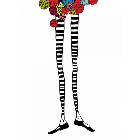 Skinny Legs 2 Black Modern Wood Framed Art Print by Weiss, Jan