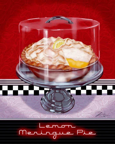 Lemon Meringue Pie White Modern Wood Framed Art Print with Double Matting by Warren, Sheri