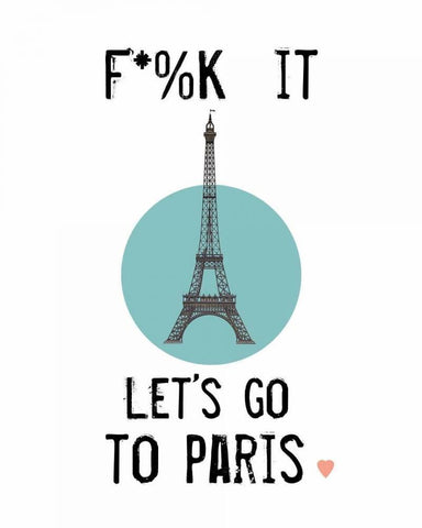 Letâ€™s Go to Paris Black Ornate Wood Framed Art Print with Double Matting by Weiss, Jan