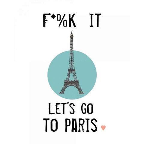 Letâ€™s Go to Paris Black Modern Wood Framed Art Print with Double Matting by Weiss, Jan
