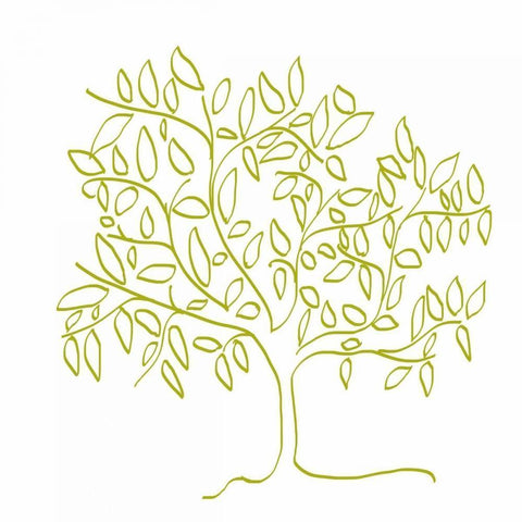 A Citron Tree Black Modern Wood Framed Art Print with Double Matting by Weiss, Jan