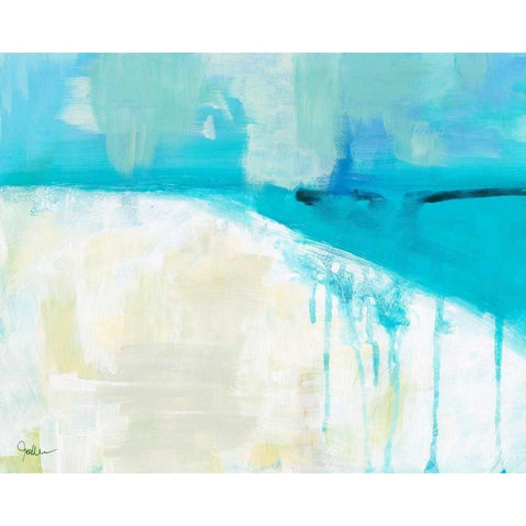 Coastal Blues 1 White Modern Wood Framed Art Print by Weiss, Jan