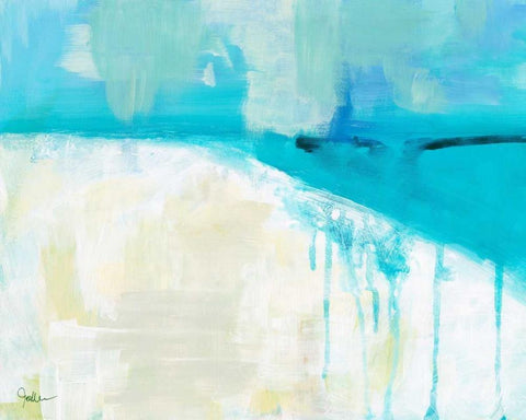 Coastal Blues 1 White Modern Wood Framed Art Print with Double Matting by Weiss, Jan