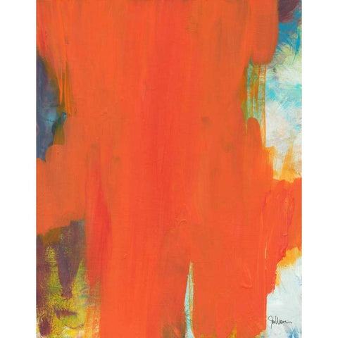 Orange Tide White Modern Wood Framed Art Print by Weiss, Jan