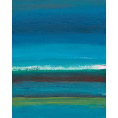 Night Coast One White Modern Wood Framed Art Print by Weiss, Jan