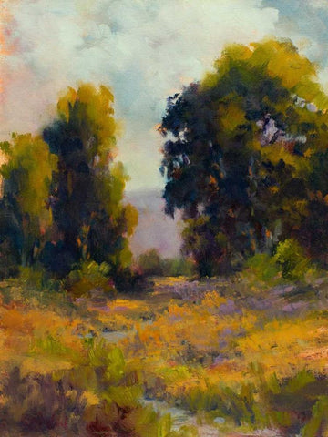 Eucalyptus Path Black Ornate Wood Framed Art Print with Double Matting by Weil, Alice