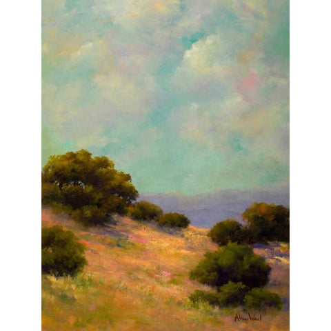 Spring Hill Black Modern Wood Framed Art Print by Weil, Alice