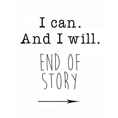 I Can White Modern Wood Framed Art Print by Weiss, Jan