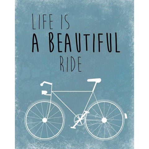 A Beautiful Ride White Modern Wood Framed Art Print by Weiss, Jan