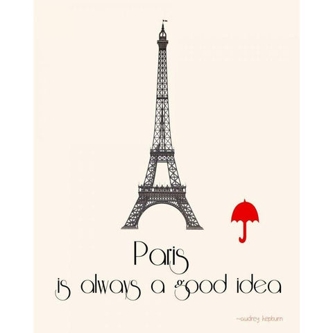 Paris Black Modern Wood Framed Art Print by Weiss, Jan