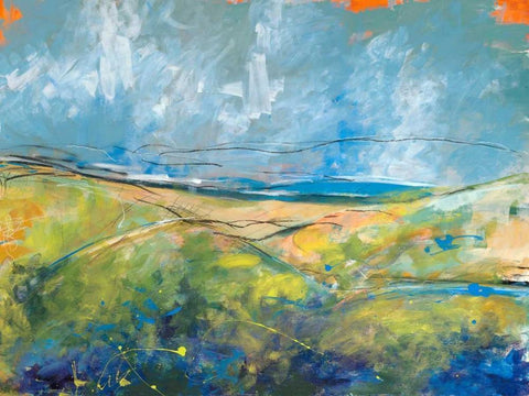 Early Springs Days White Modern Wood Framed Art Print with Double Matting by Weiss, Jan