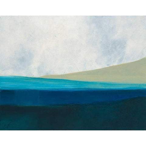 Layered Earth 1 White Modern Wood Framed Art Print by Weiss, Jan