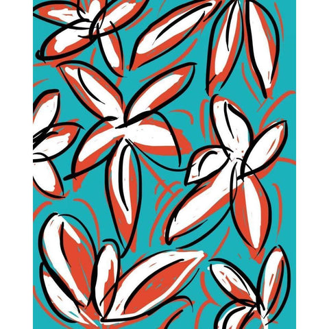 Wild Garden Two White Modern Wood Framed Art Print by Weiss, Jan