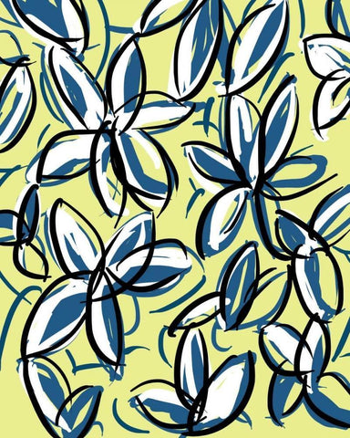 Wild Garden Three White Modern Wood Framed Art Print with Double Matting by Weiss, Jan