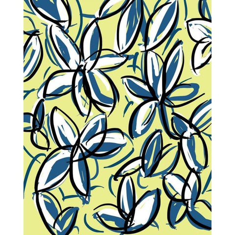 Wild Garden Three Black Modern Wood Framed Art Print with Double Matting by Weiss, Jan