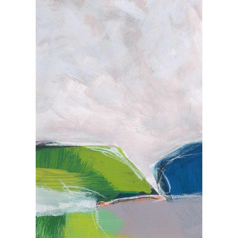 Landscape No. 94 Black Modern Wood Framed Art Print by Weiss, Jan