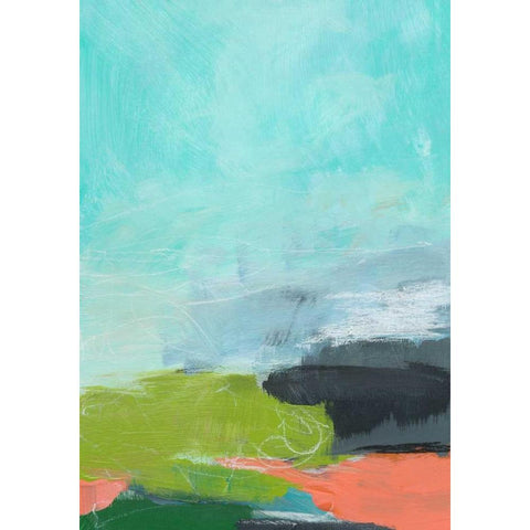 Landscape No. 95 Black Modern Wood Framed Art Print by Weiss, Jan