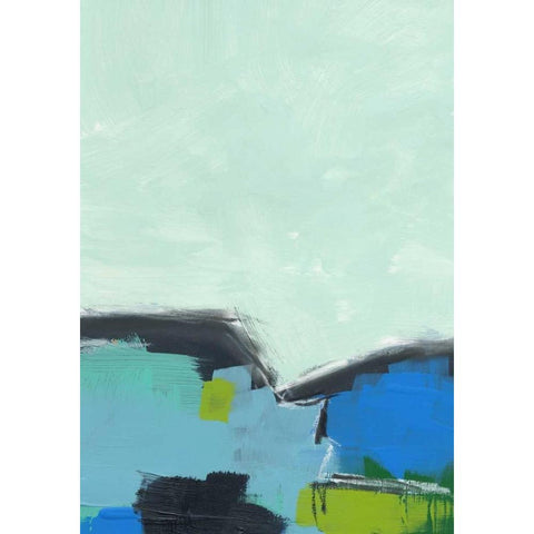 Landscape No. 98 White Modern Wood Framed Art Print by Weiss, Jan