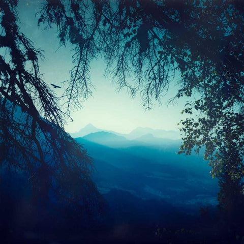Blue Morning Black Modern Wood Framed Art Print by Wuestenhagen, Dirk