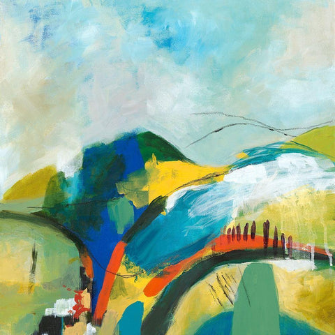 Alpine No. 1 Black Modern Wood Framed Art Print with Double Matting by Weiss, Jan