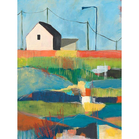 Western Edge Black Modern Wood Framed Art Print by Weiss, Jan