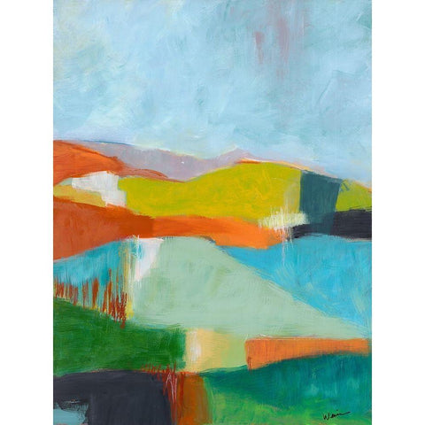 North Bay Hills Black Modern Wood Framed Art Print with Double Matting by Weiss, Jan