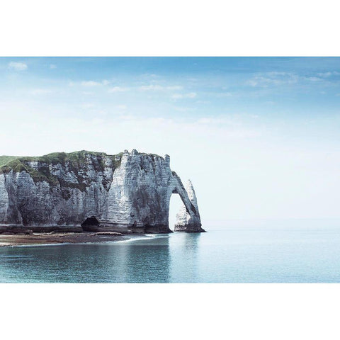 Porte d aval and Aiguille Rock Black Modern Wood Framed Art Print with Double Matting by Wuestenhagen, Dirk