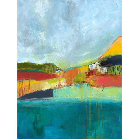 View across the Bay Black Modern Wood Framed Art Print by Weiss, Jan