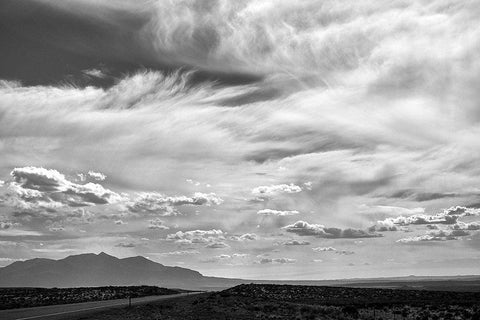 Utah Skies Black Ornate Wood Framed Art Print with Double Matting by White, Lynda