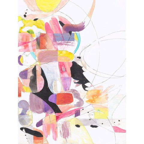 Papers No. 1 Black Modern Wood Framed Art Print with Double Matting by Wheeler, Erin McClusky