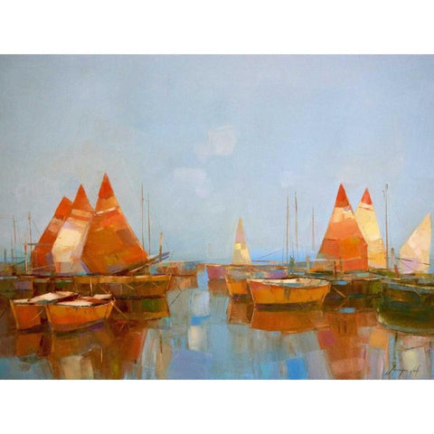 Gateway Harbor Park White Modern Wood Framed Art Print by Yeremyan, Vahe