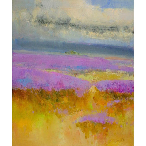 Field of Lavenders 1 Gold Ornate Wood Framed Art Print with Double Matting by Yeremyan, Vahe