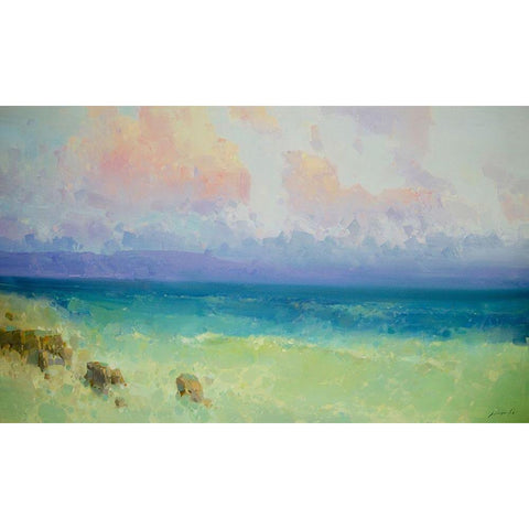 Ocean Side - Pacific Highway Black Modern Wood Framed Art Print with Double Matting by Yeremyan, Vahe