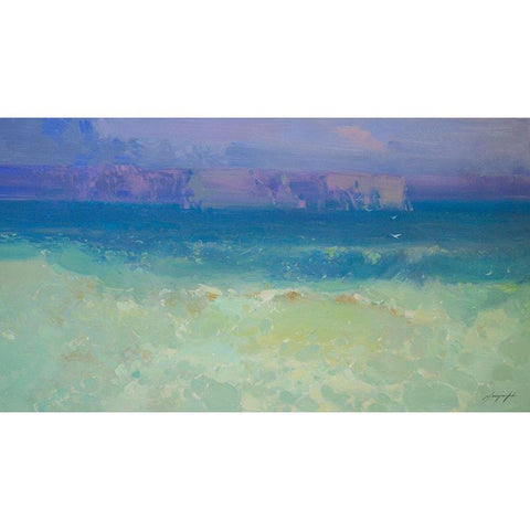 Waves - Pacific Highway Black Modern Wood Framed Art Print by Yeremyan, Vahe
