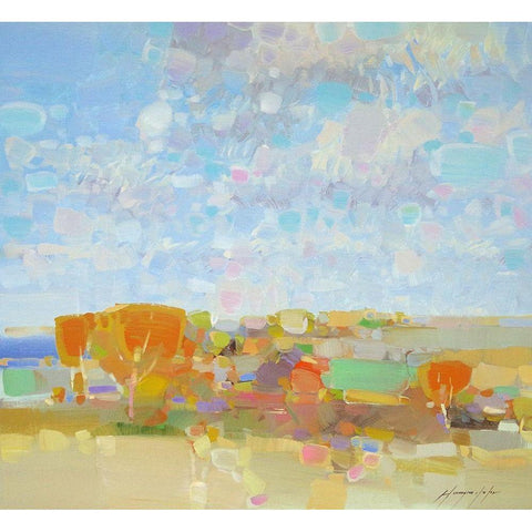 Autumn Colors Black Modern Wood Framed Art Print by Yeremyan, Vahe